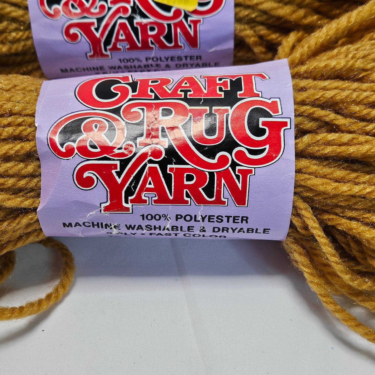 Vintage K-Mart Craft and Rug Yarn, Polyester, various colors