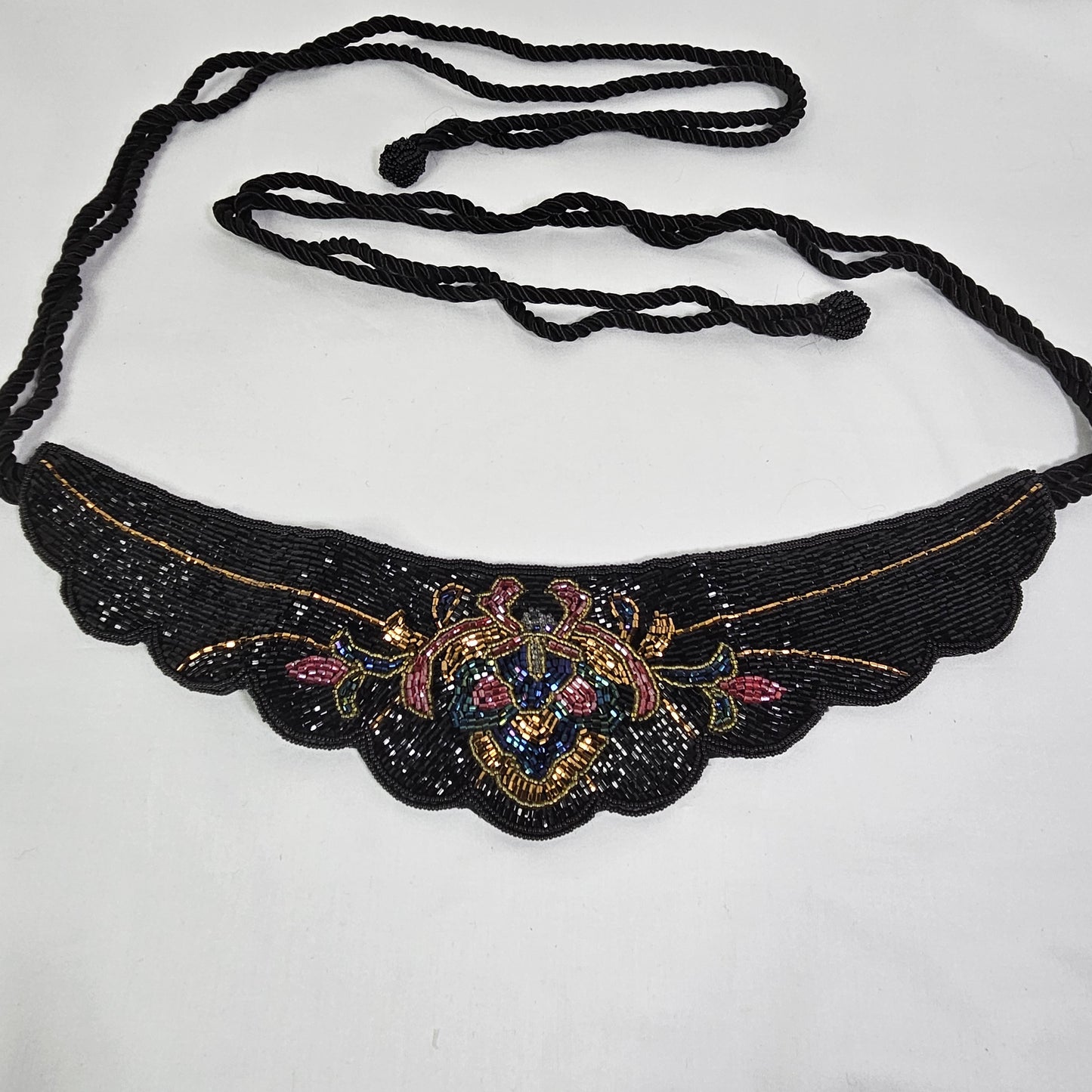 Vintage Lillian Vernon Beaded Sash Belt