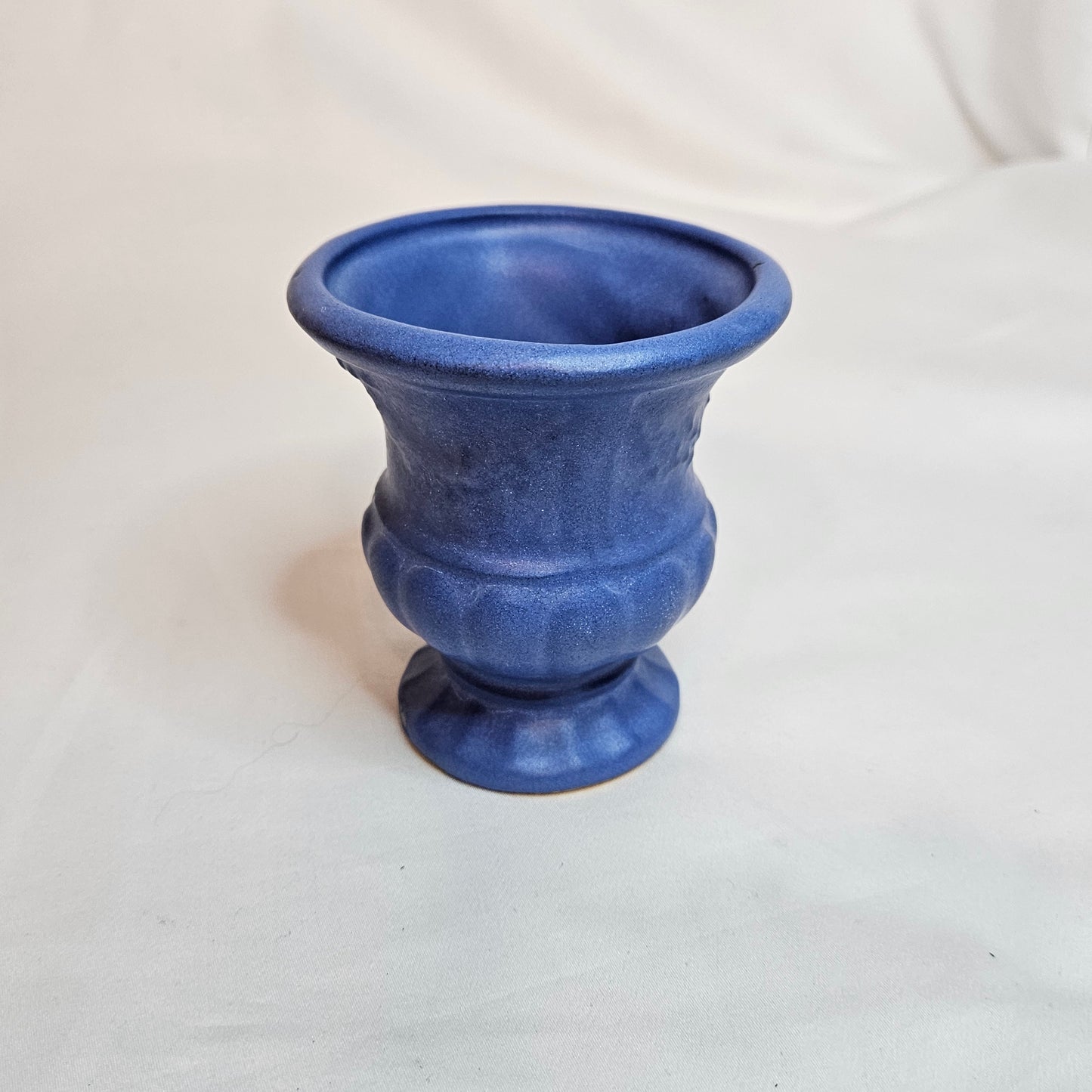 Vintage Niolak small vase, 3.5 inches, Ozark Blue, 1940s