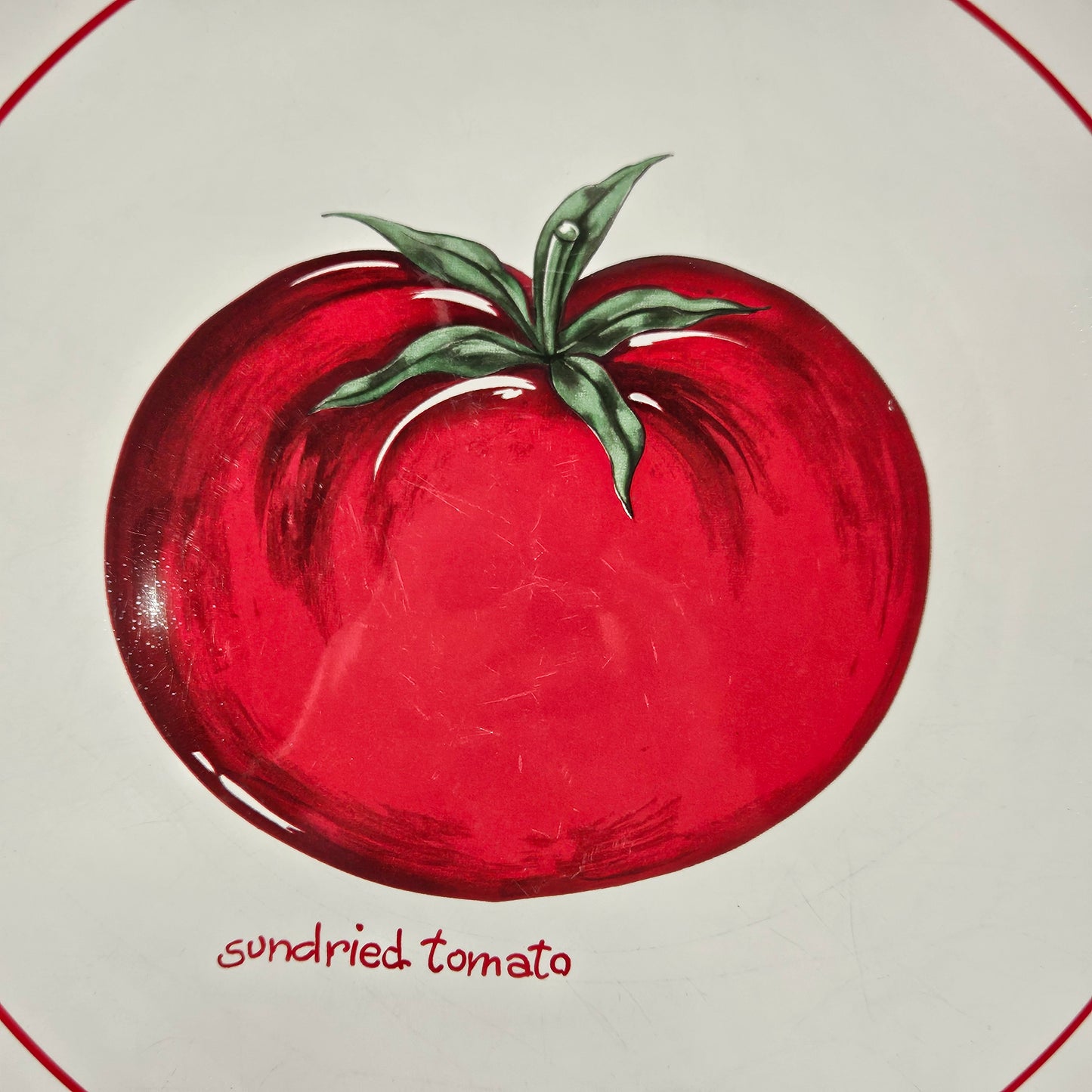 Set of two vintage Sundried Tomato pasta serving bowls, made in Portugal for Over and Back