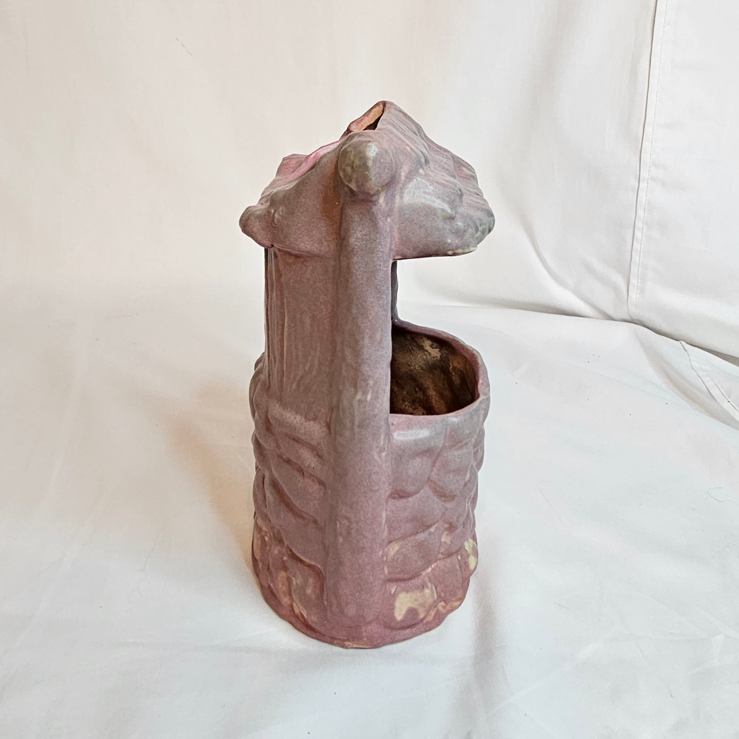Niloak Covered Wishing Well vintage planter, 1930s