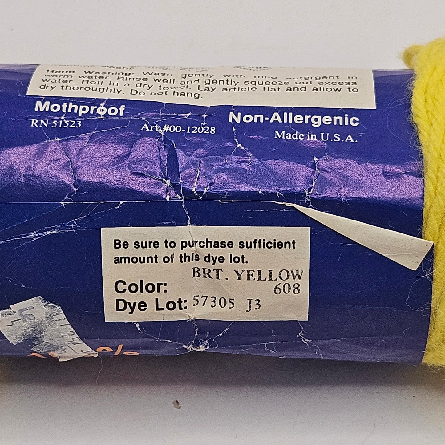 Cherish 100 % Dupont Acrylic Bright Yellow, 1 Skein, Worsted