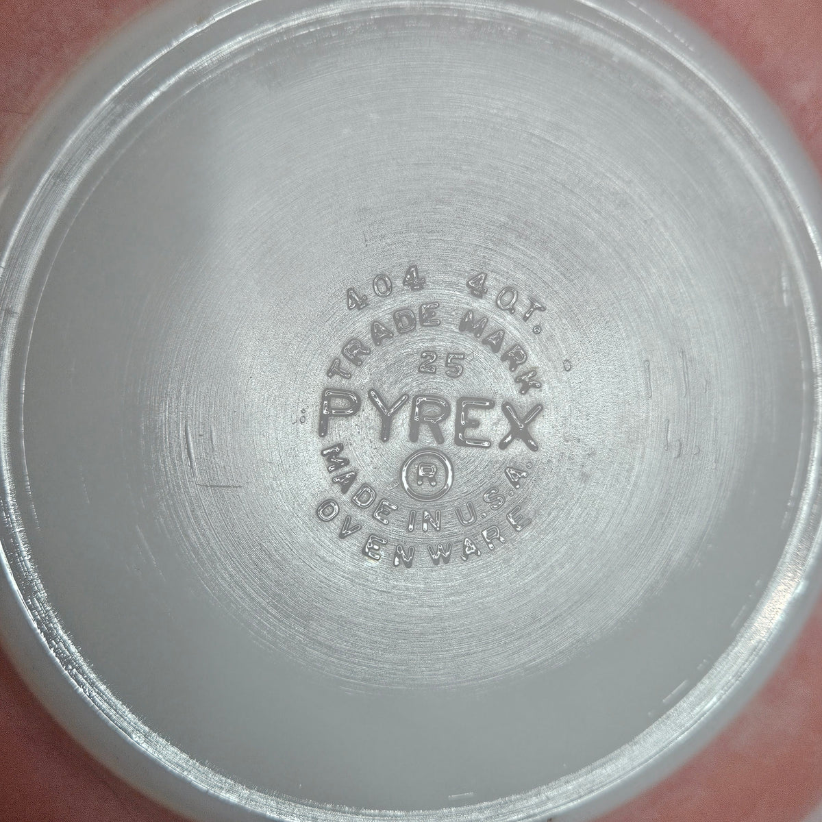 Vintage Pyrex 404, Flamingo Pink, 4 qt mixing bowl