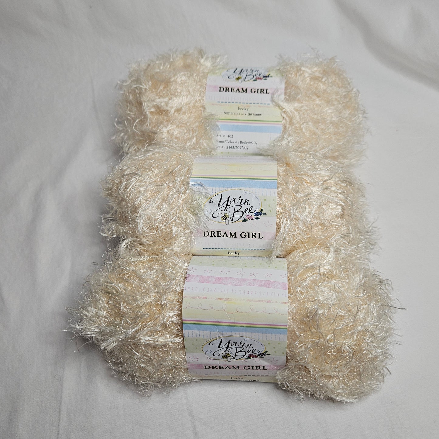 Yarn Bee Dream Girl Nylon Yarn, Becky, lot of 2.75 skeins