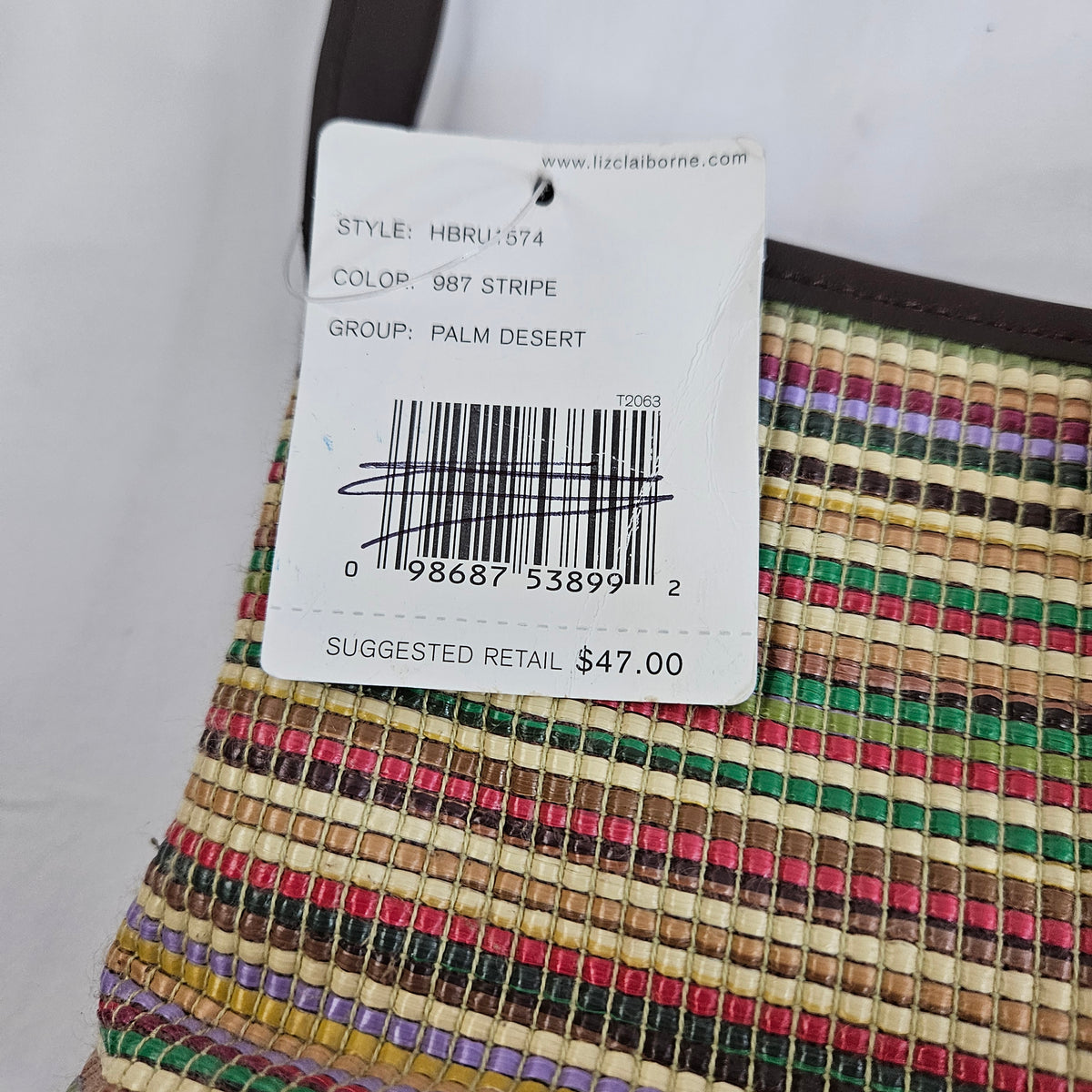 Liz Claiborne woven shoulder bag, NWT