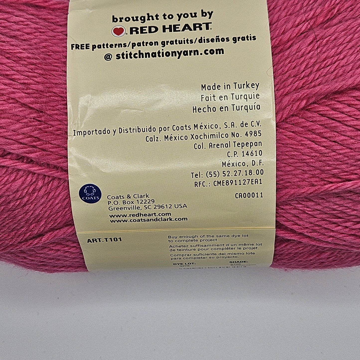 Red Heart Stitch Nation Bamboo Ewe yarn, 55% viscose 45% wool