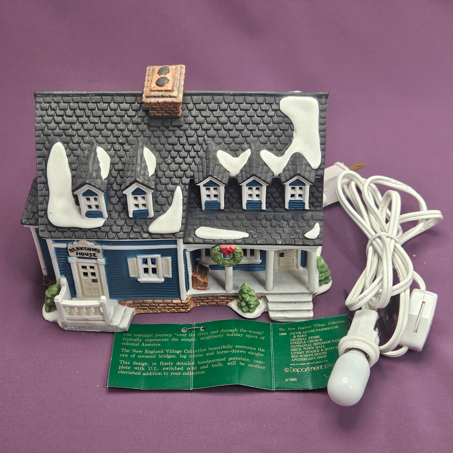 Department 56, Berkshire House, New England Village Series,original  blue, 5942-0