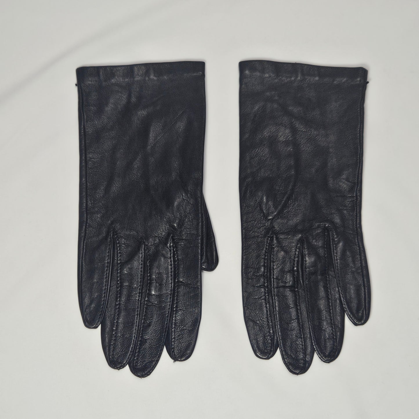 Vintage women's black leather gloves, Grandoe, size 7