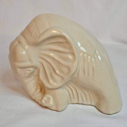 Niloak 1940s Circus Elephant planter, designed by Joe Alley, cream