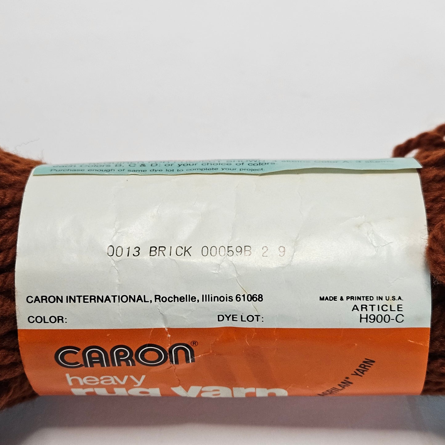 Vintage Caron Heavy Rug Yarn, various colors, 100% Dacron