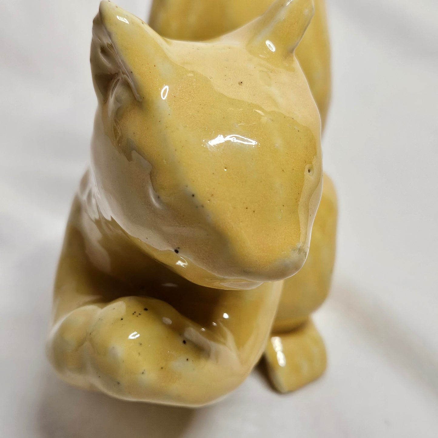 Early Niloak Squirrel canary yellow planter, Joe Alley design, 5 inches tall