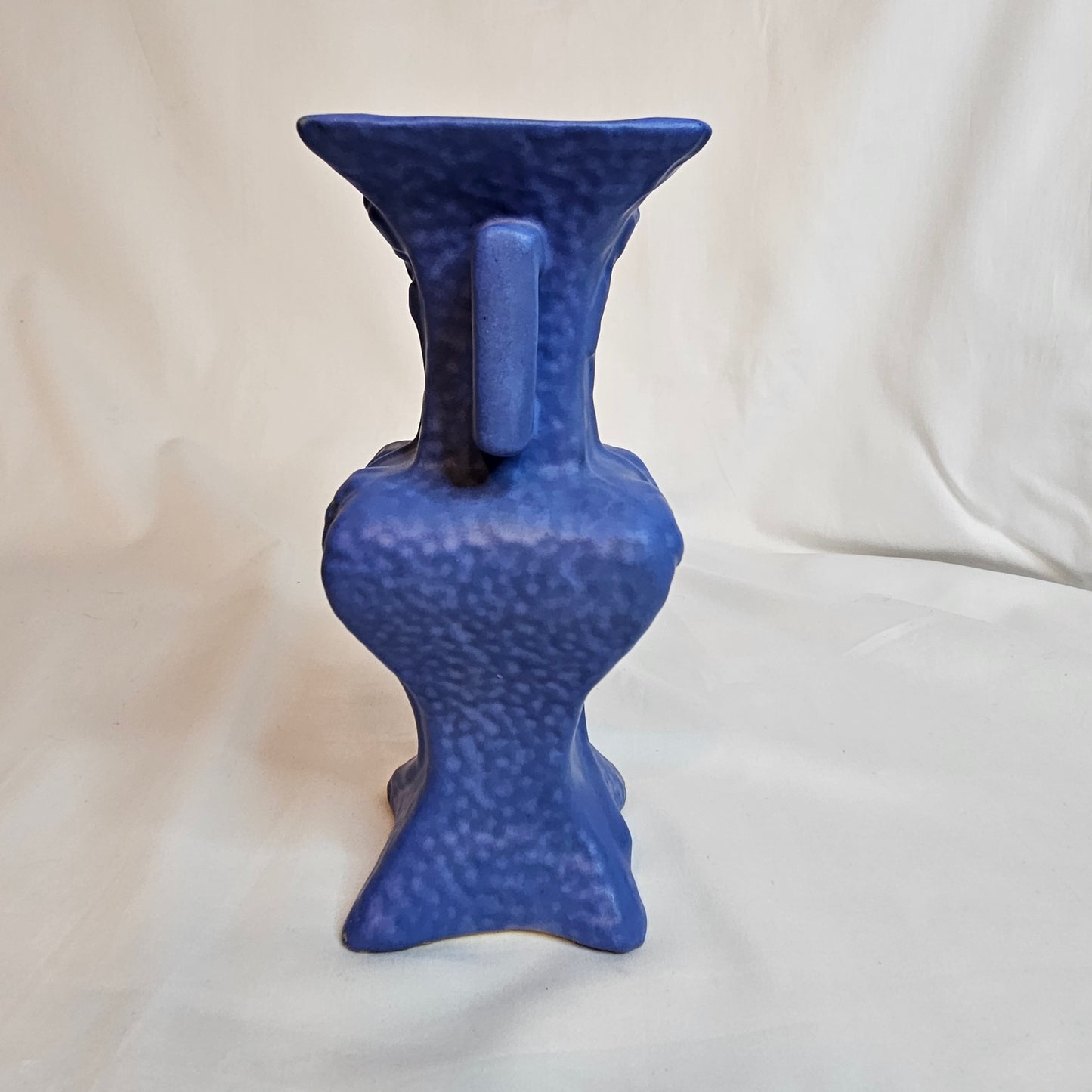 Vintage Niloak Handled Vase in Ozark Blue, 1940s