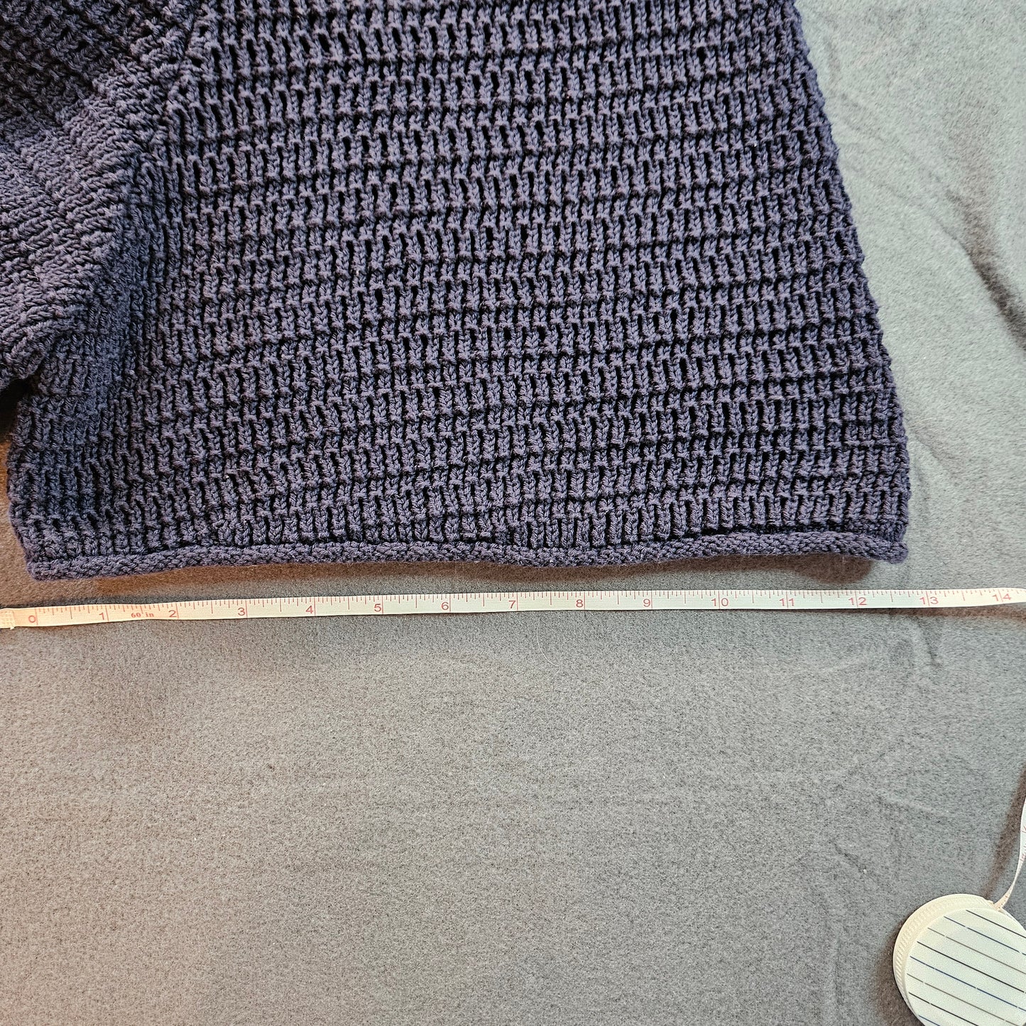 Zara 100% cotton knit shorts in dark blue, medium