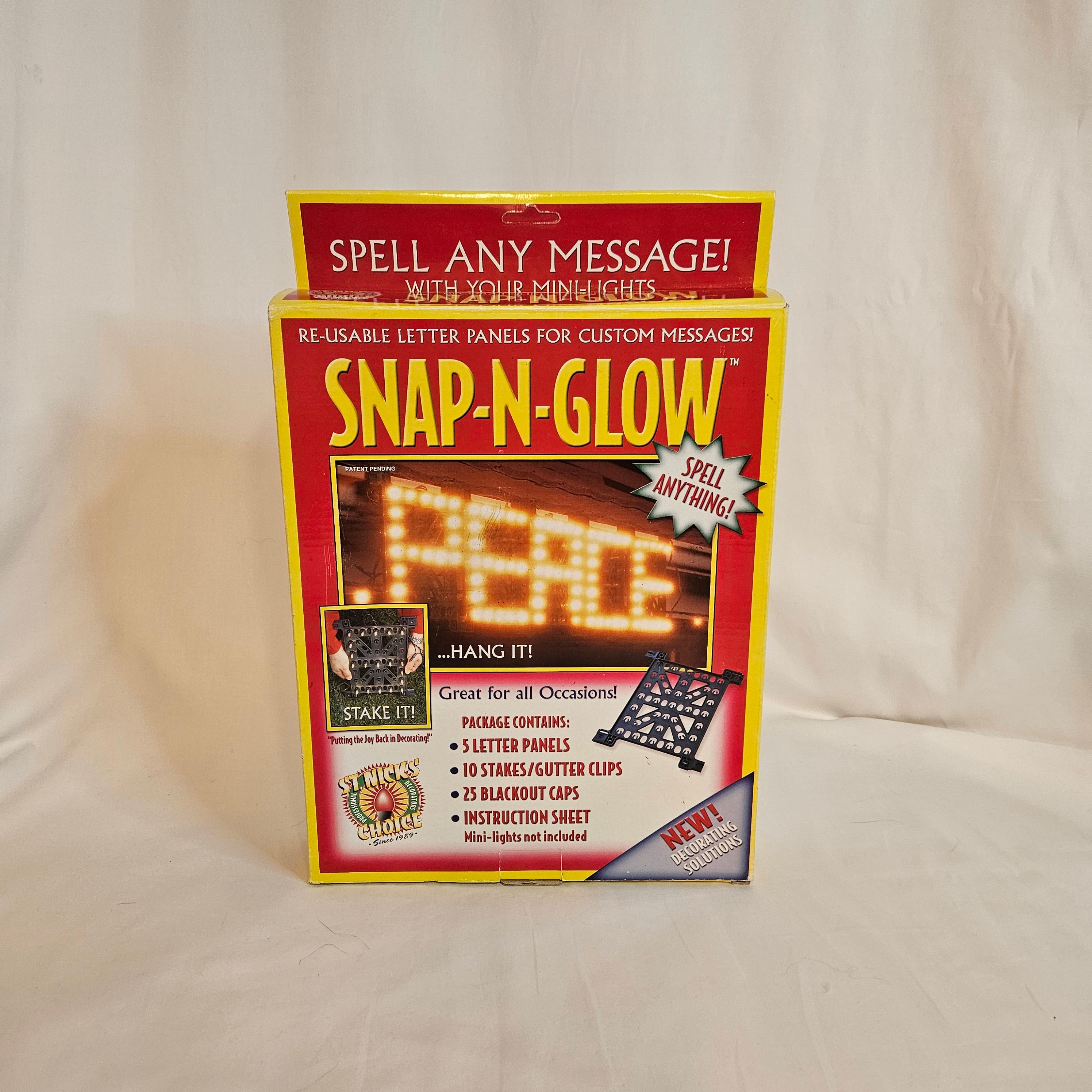 Snap-N-Glow letter panels, NOS – Purple Thistle Vintage