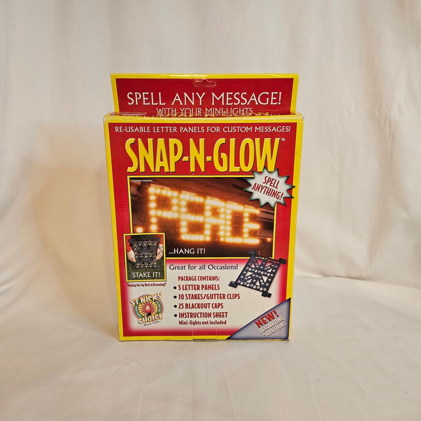 Snap-N-Glow letter panels, NOS