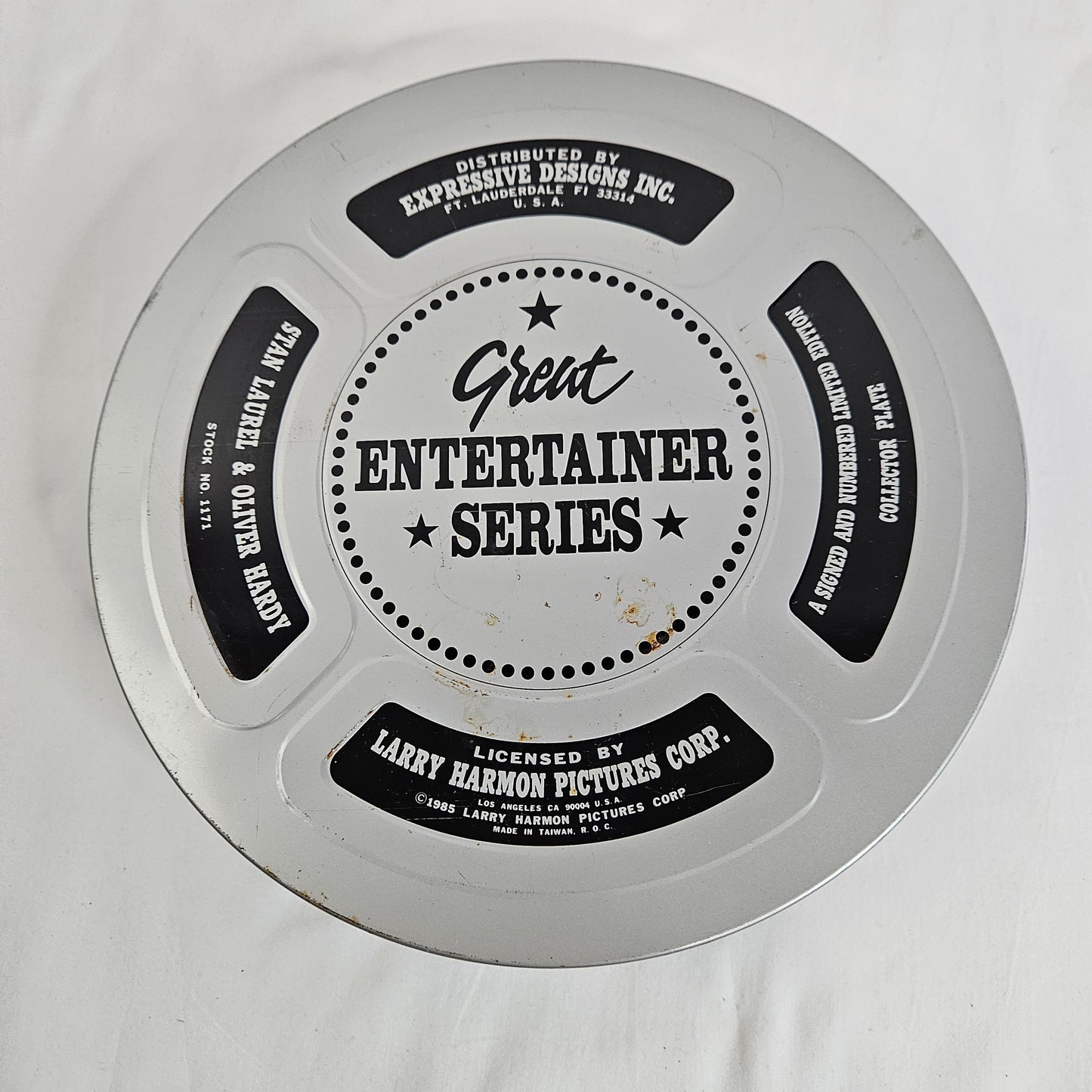 Great Entertainer Series Collector Plates, Choose from Chaplin, Fields or Laurel & Hardy