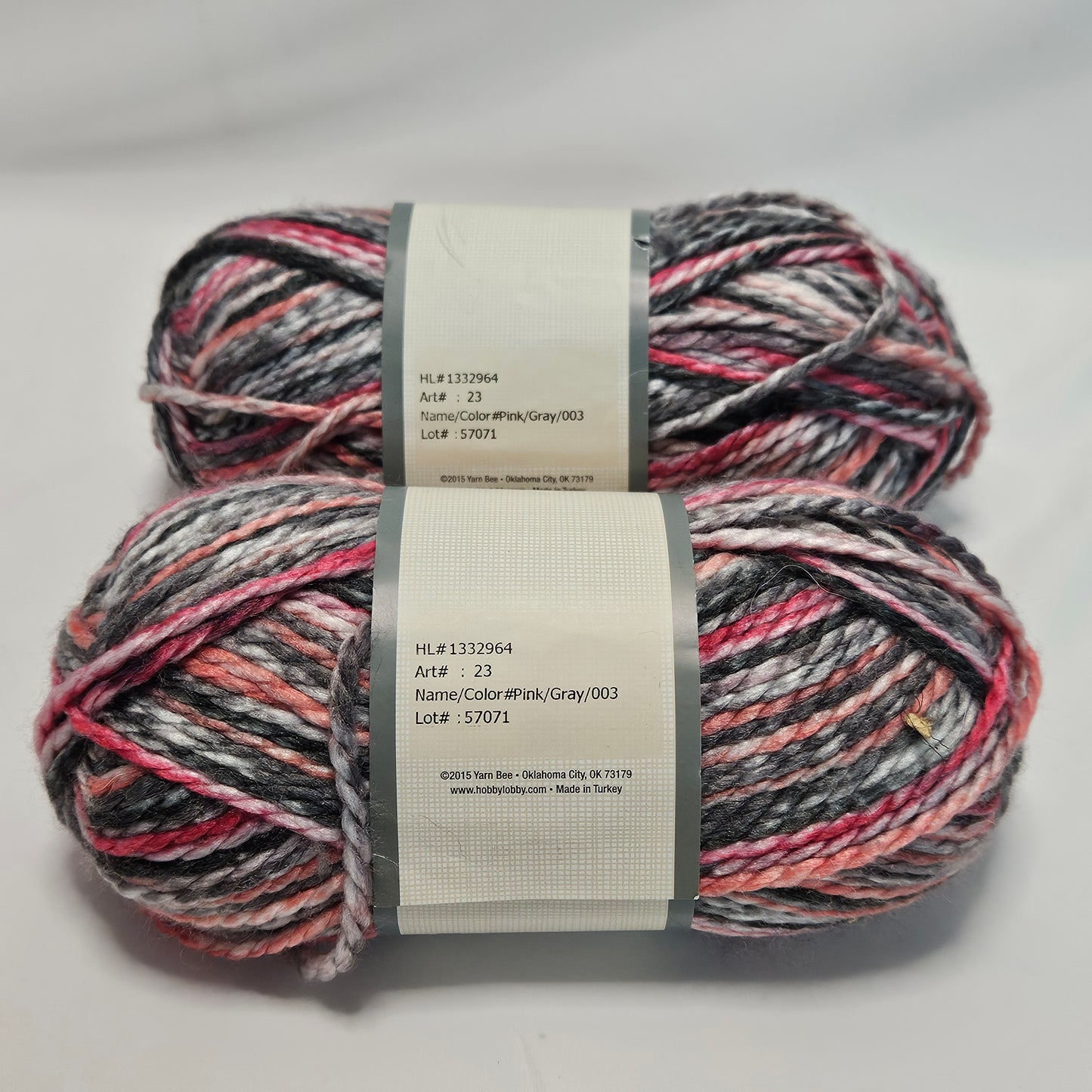 Yarn Bee Alpine Authentic Yarn, 2 skeins, 75% Acrylic  25% Polyamide