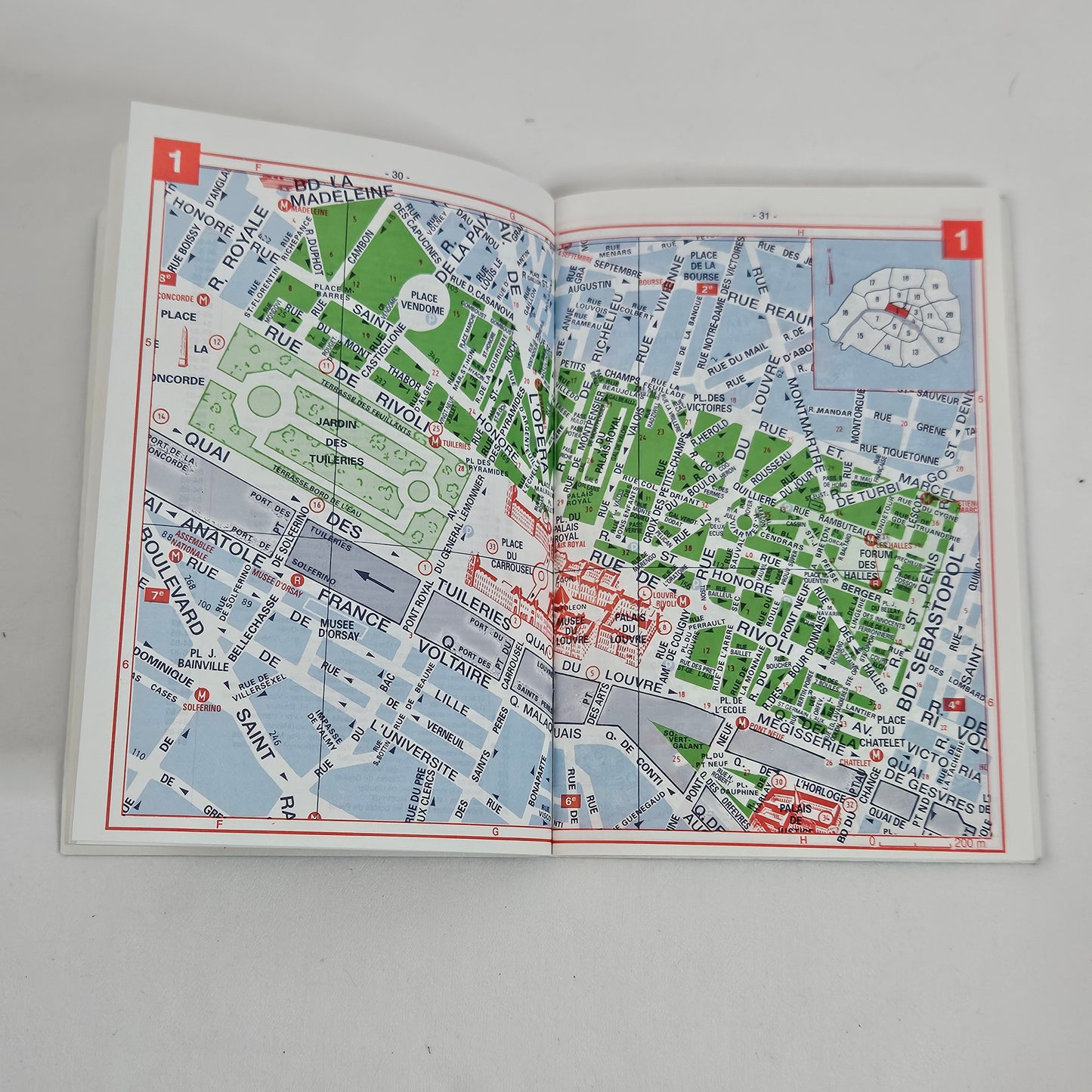 Vintage Paris Pocket Map, 2002