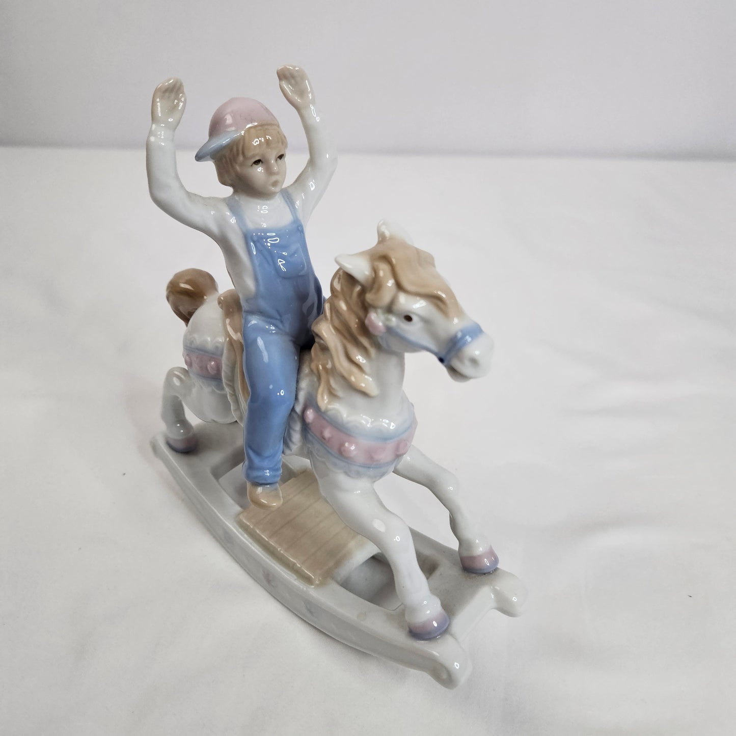 Vintage Paul Sebastian Boy on Rocking Horse Porcelain Figurine