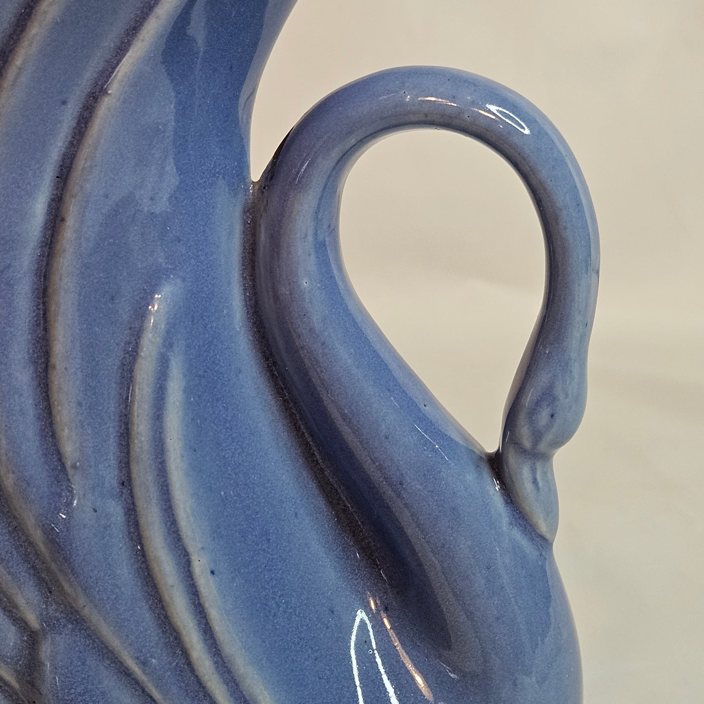 Niloak Swan Ozark Blue vintage vase, 7 inches tall