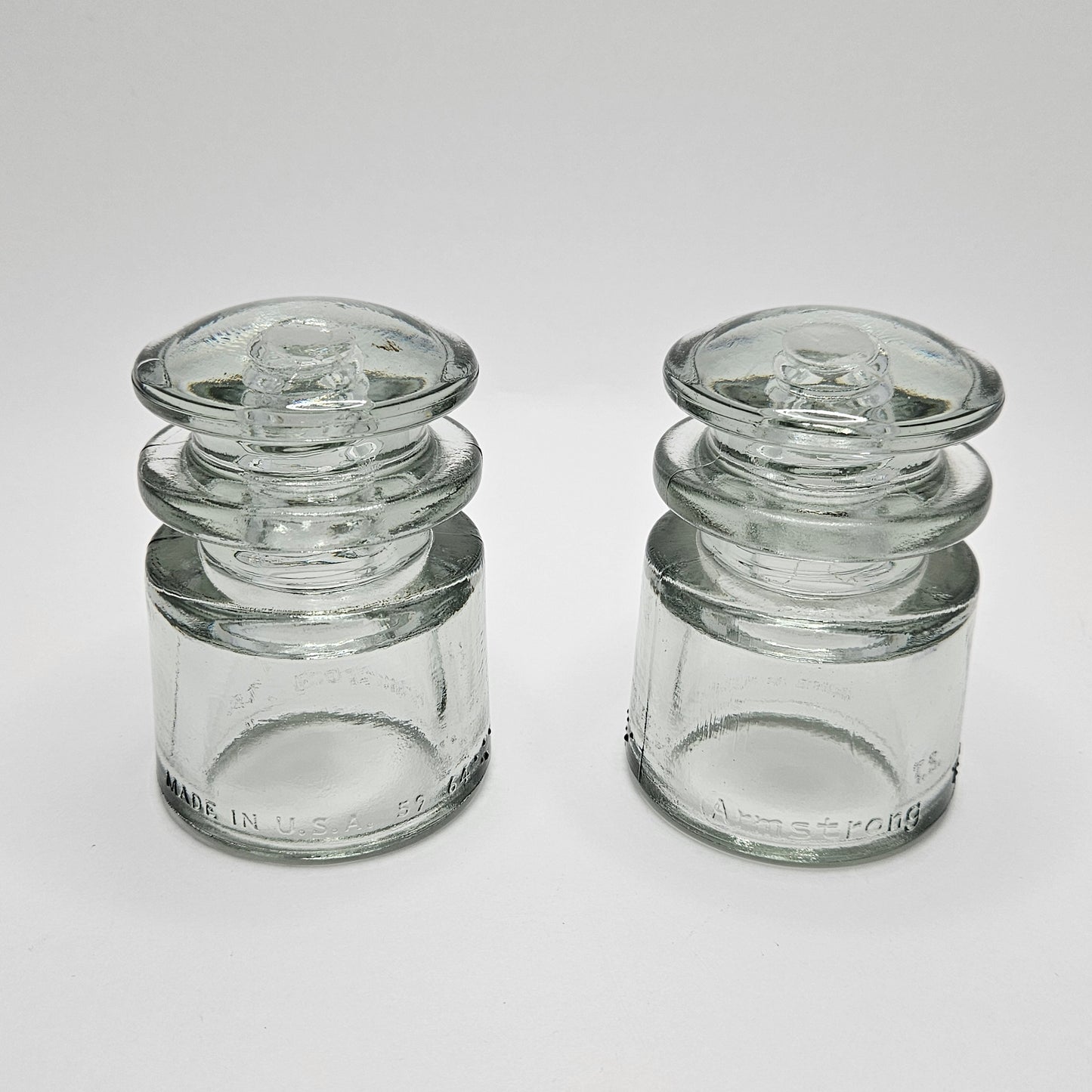 Armstrong Clear Glass Insulator TS 59 64 - 2 insulators