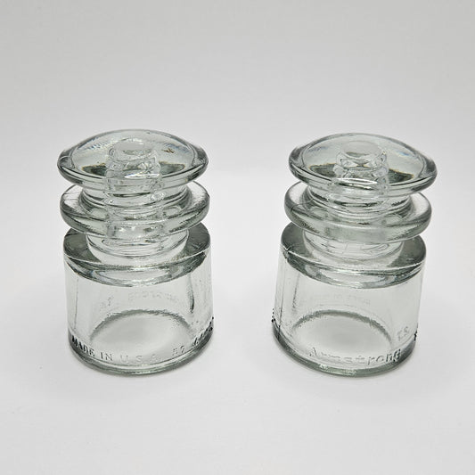 Armstrong Clear Glass Insulator TS 59 64 - 2 insulators