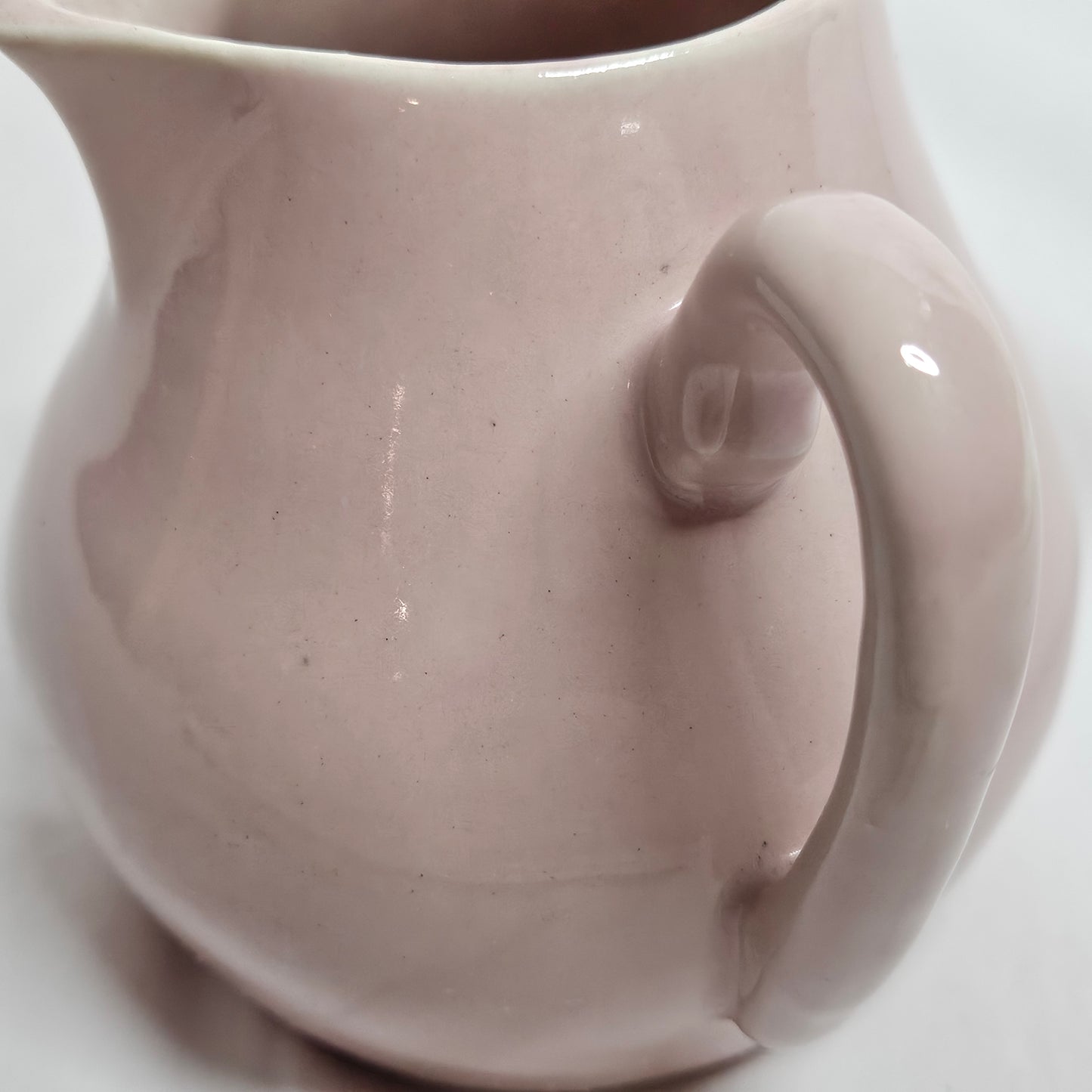 Niloak small creamer pitcher, light pink, 4 inches tall