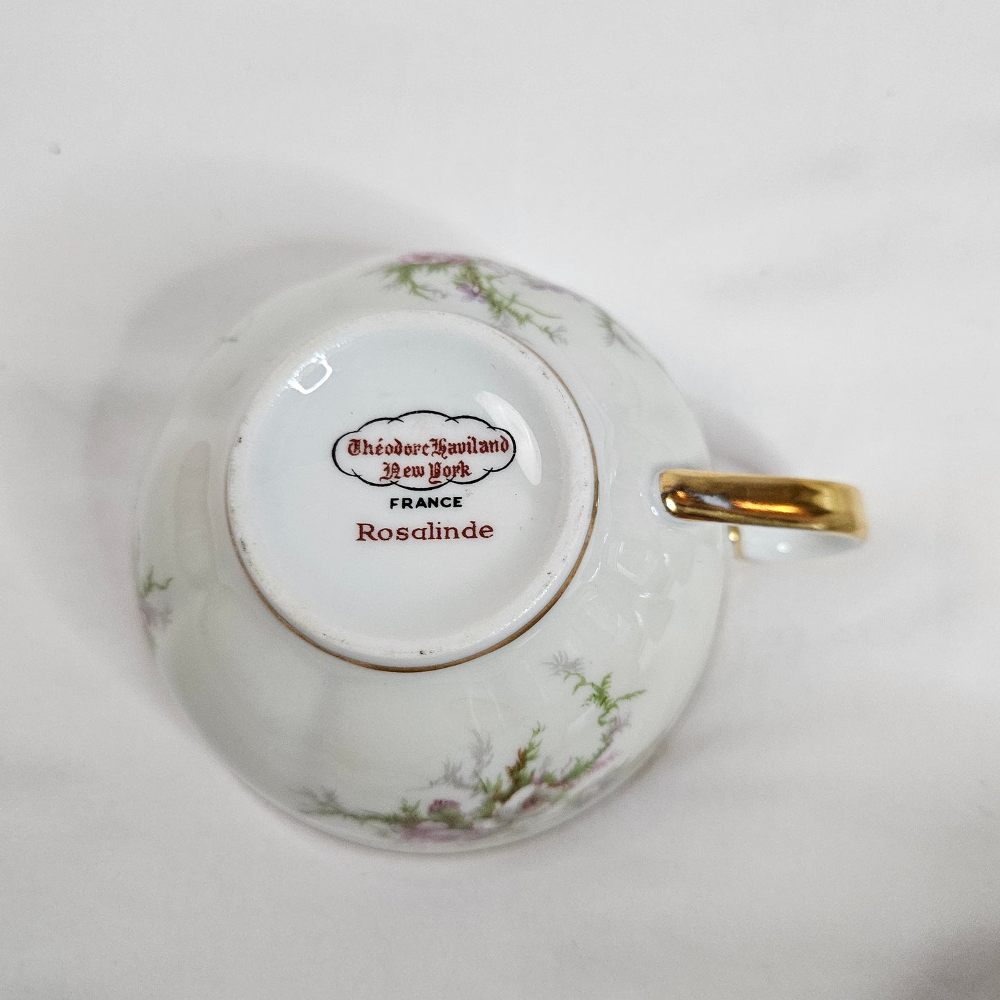 Haviland New York Rosalinde tea cups in white, France, set of 4