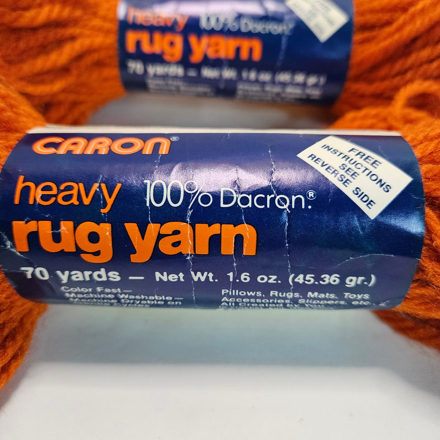 Vintage Caron Heavy Rug Yarn, various colors, 100% Dacron