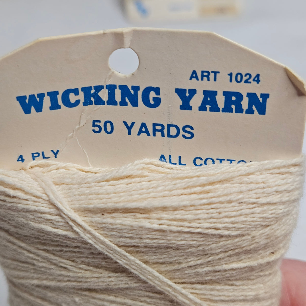 Wicking Yarn by Cross Stitch Originals, Natural color, set of 4 cards