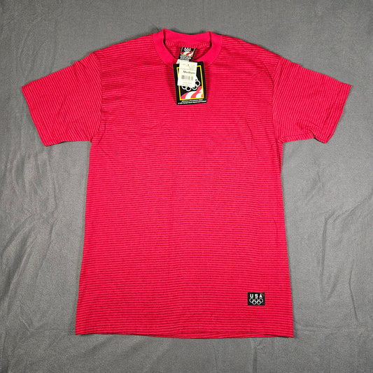 JC Penney vintage red striped Olympic t-shirt, Medium, NWT