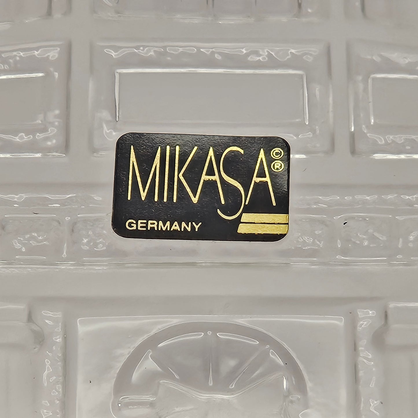 Mikasa Vintage 15" Glass Christmas Holiday Platter In Box, Winter Wonderland