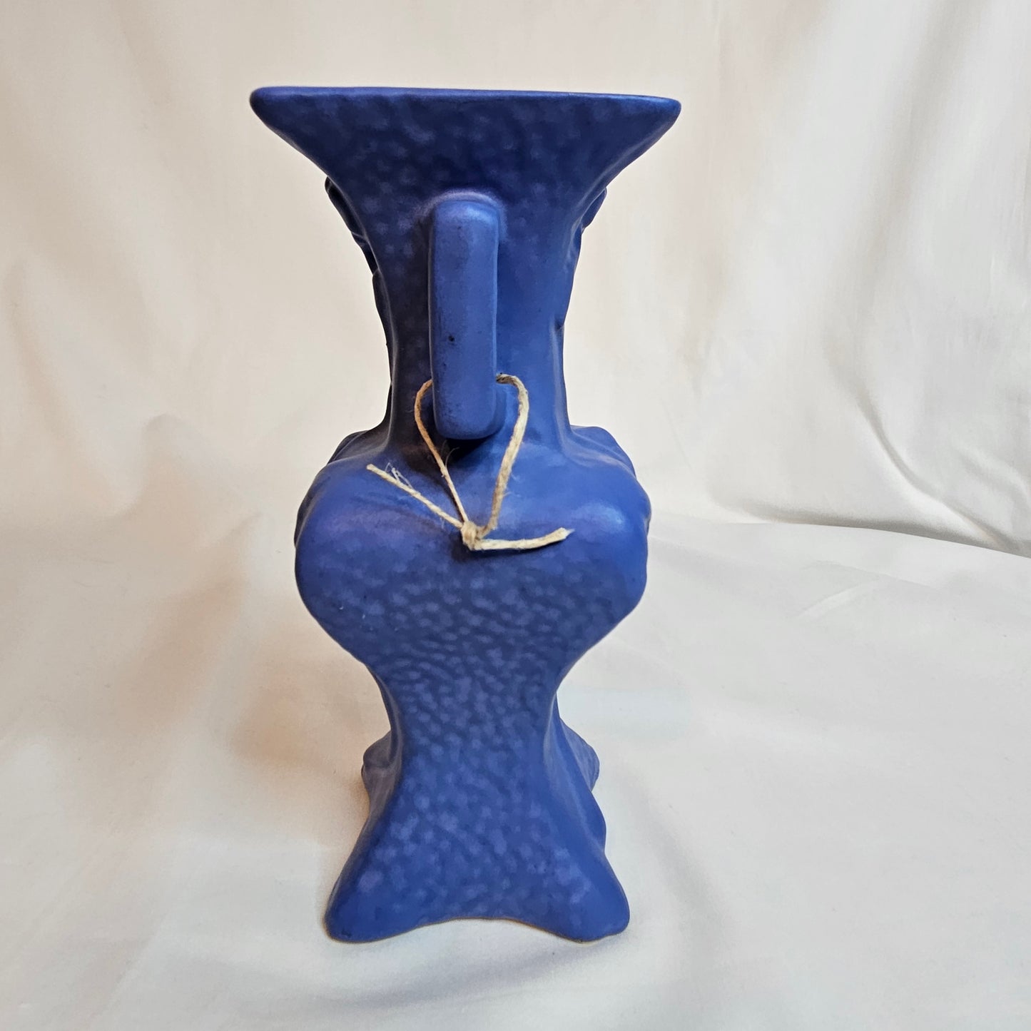 Vintage Niloak Handled Vase in Ozark Blue, 1940s