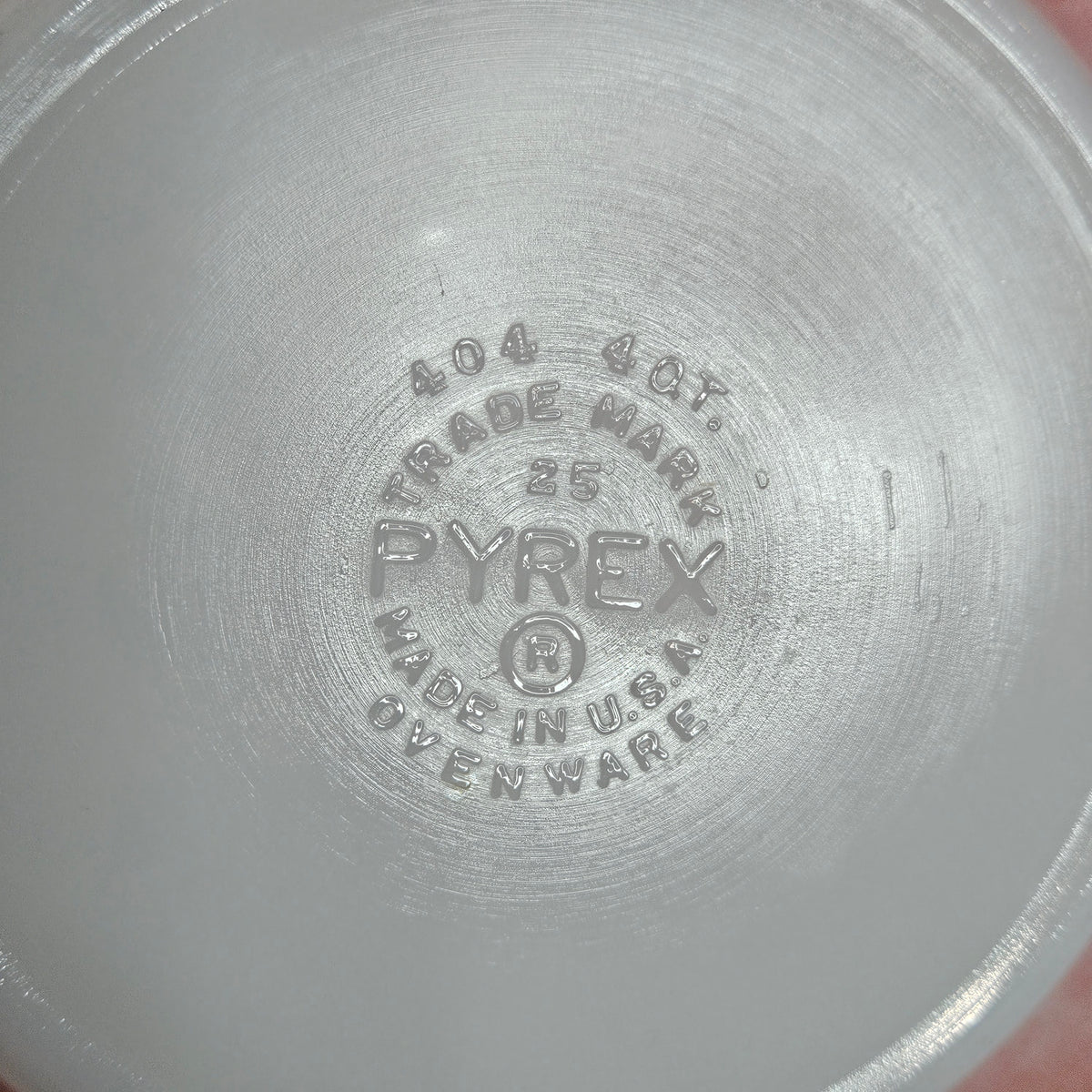 Vintage Pyrex 404, Flamingo Pink, 4 qt mixing bowl