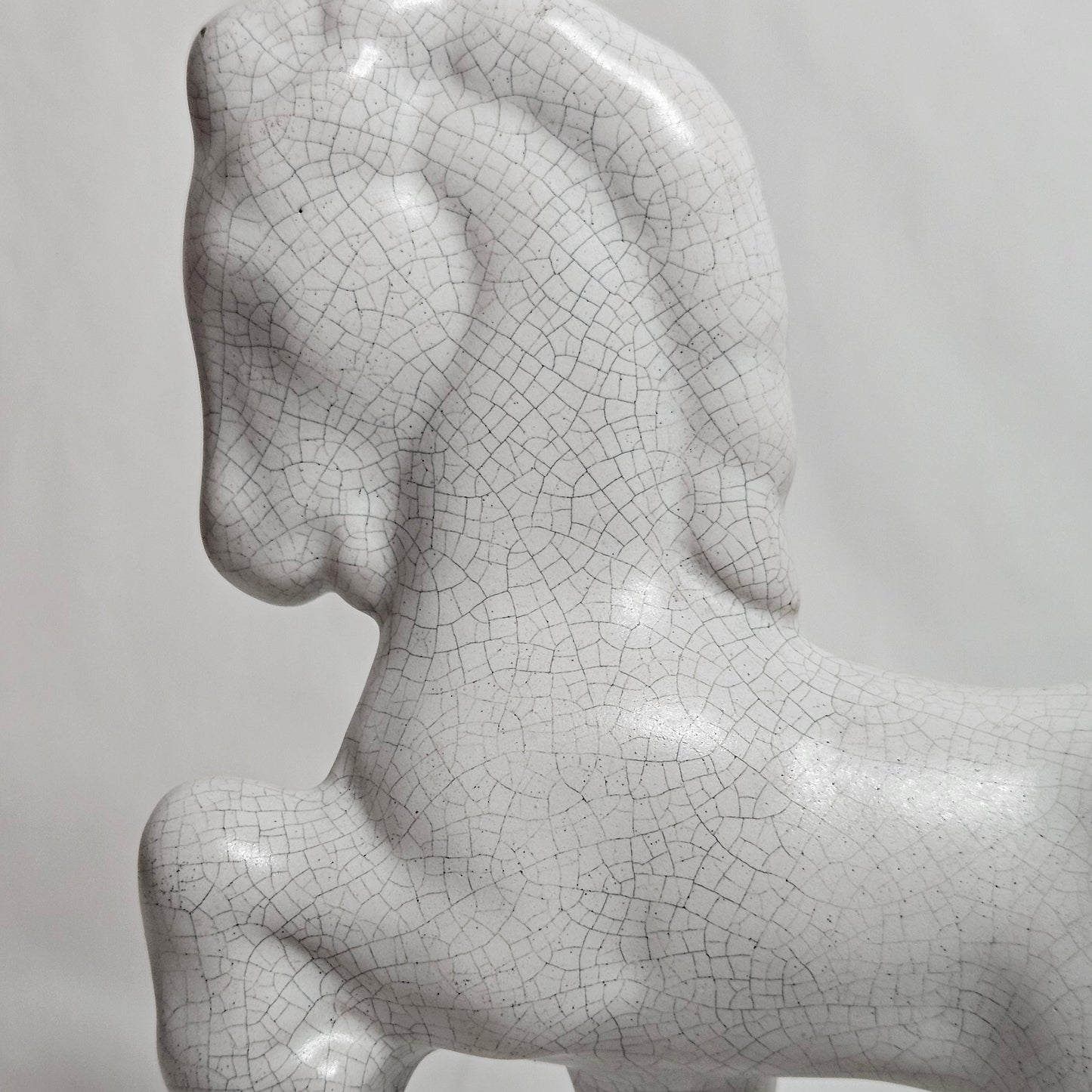 Niloak Trojan Horse from the 1930s, white with beautiful crazing