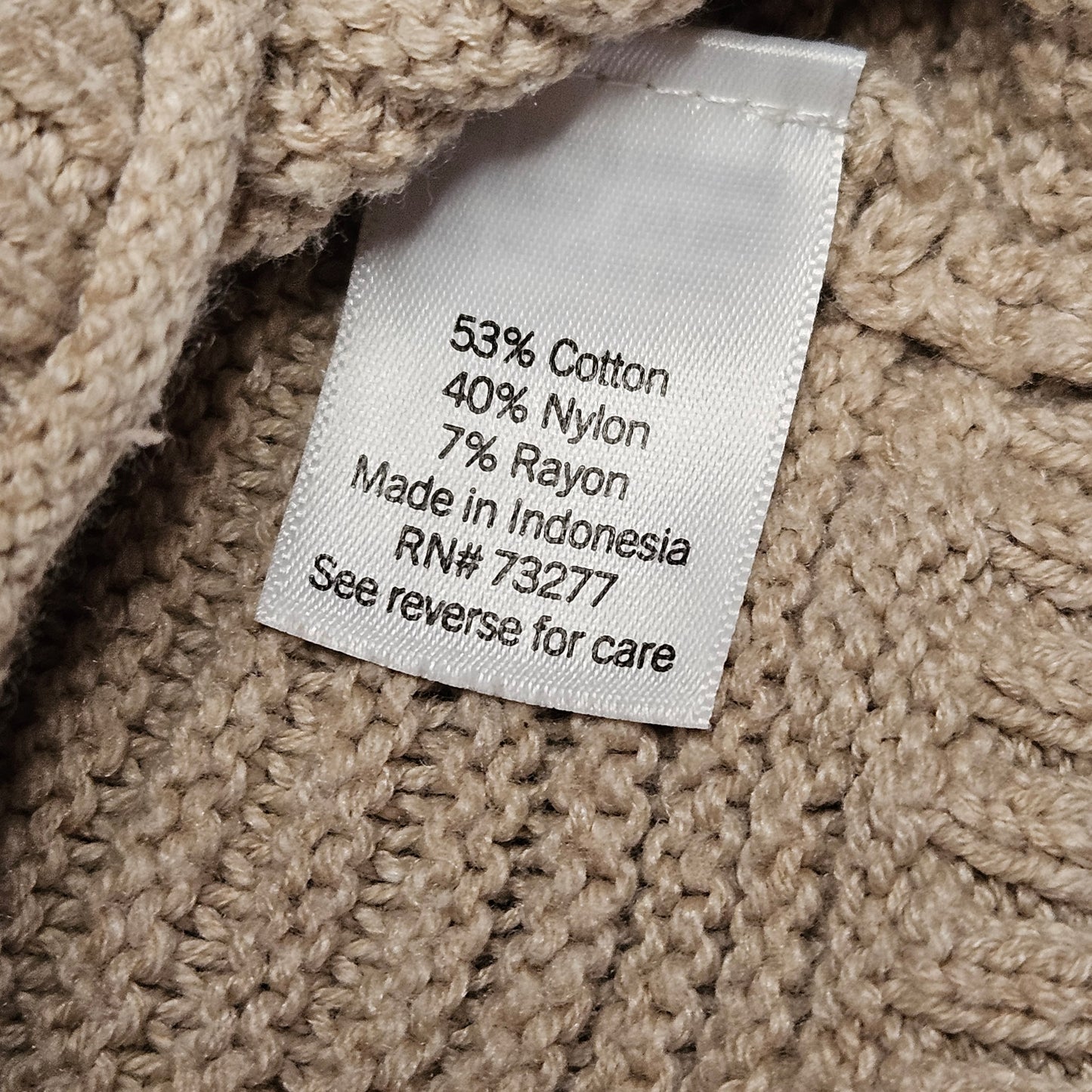 Sonoma Goods for Life long-sleeve crew neck tan sweater, medium