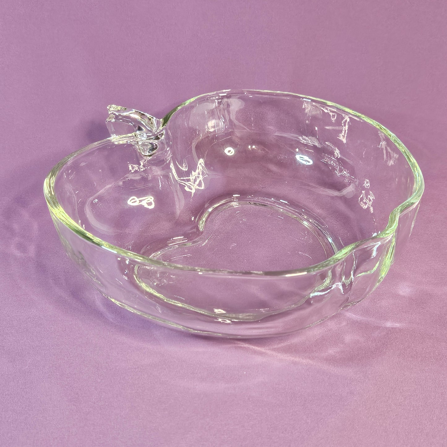 Vintage Apple glass serving bowl