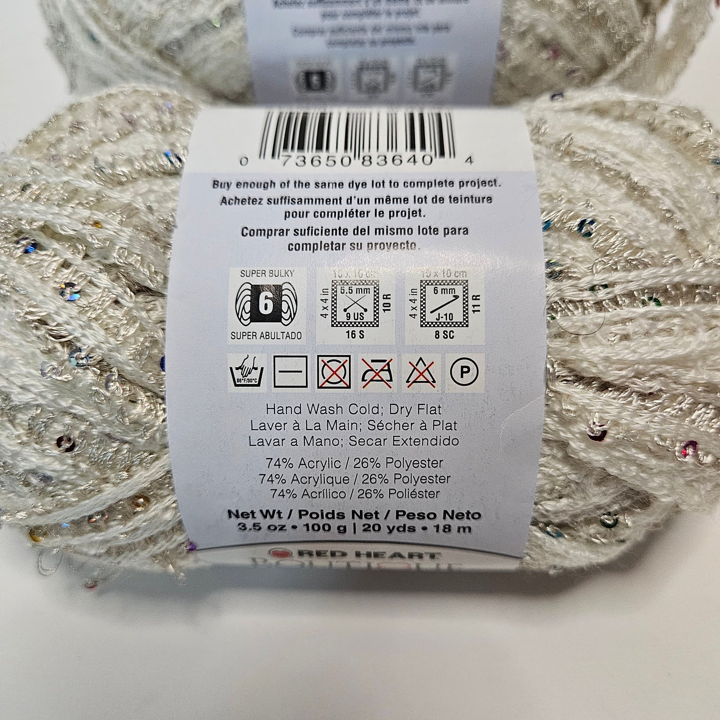 Red Heart Boutique Sashay Sequin Scarf Yarn, various colors