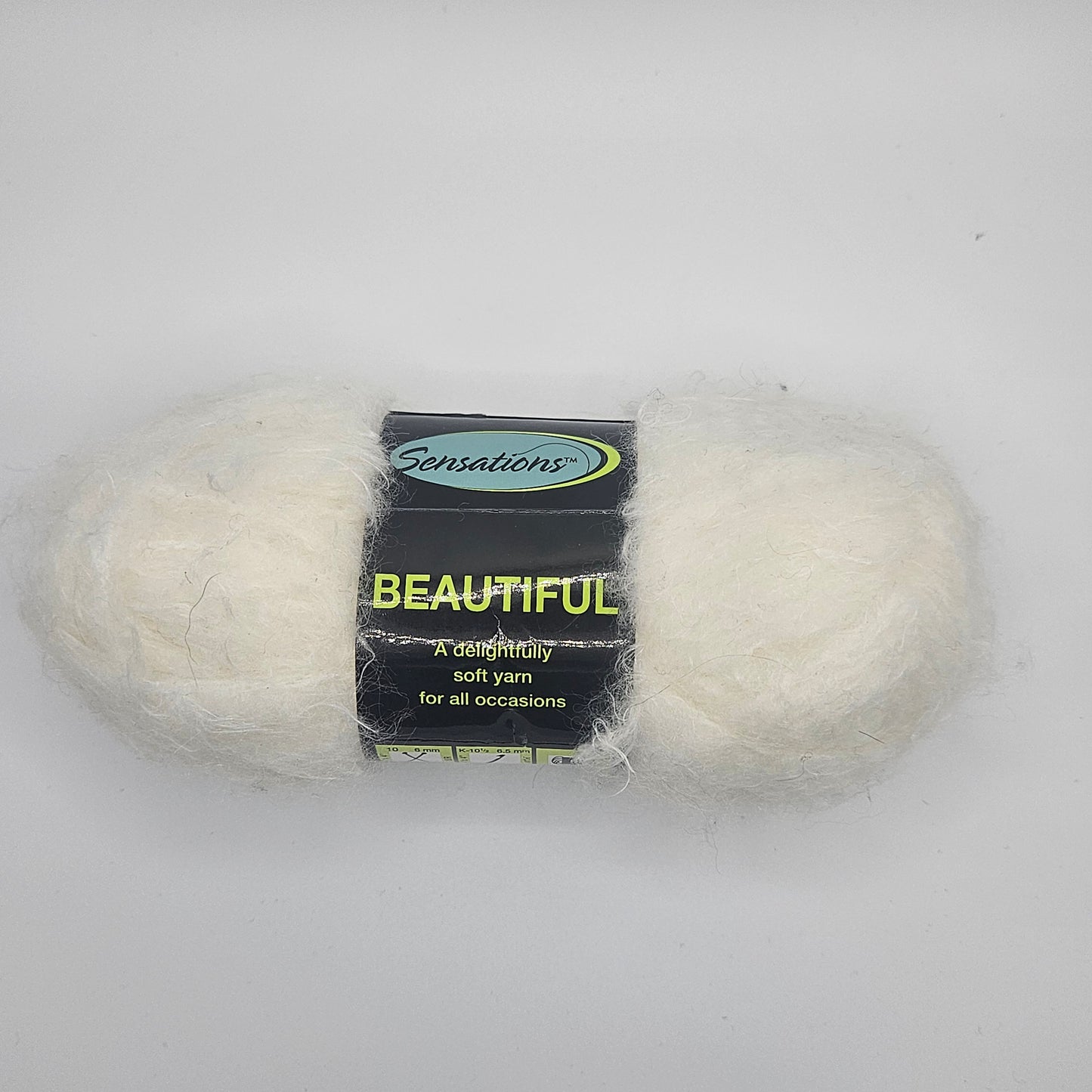 Jo Ann Sensations BEAUTIFUL Yarn, Beautiful White, 49% Acryllic 51% Nylon
