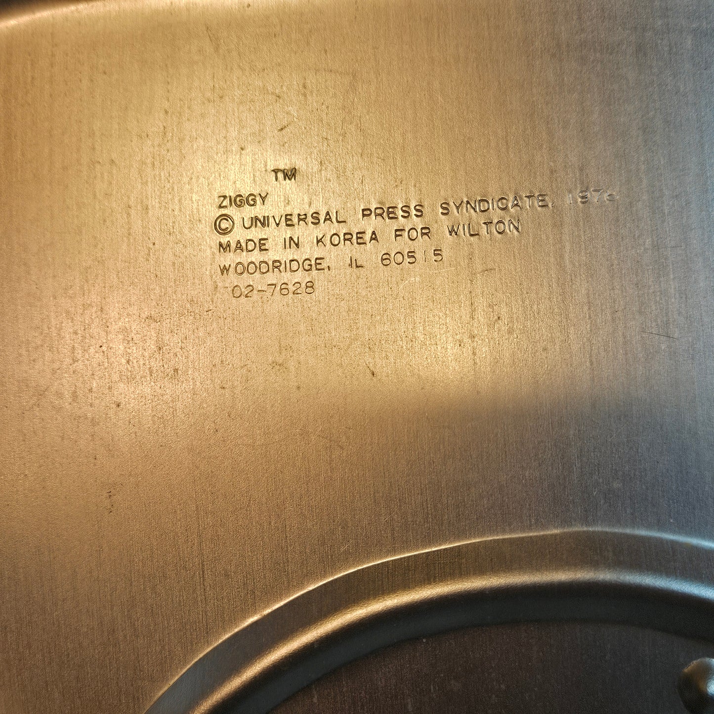 Vintage Ziggy aluminum cake pan, Wilton, 1978