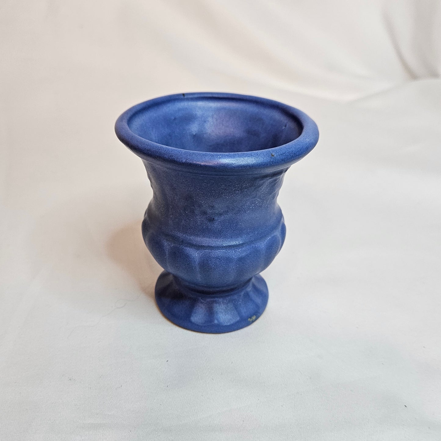 Vintage Niolak small vase, 3.5 inches, Ozark Blue, 1940s