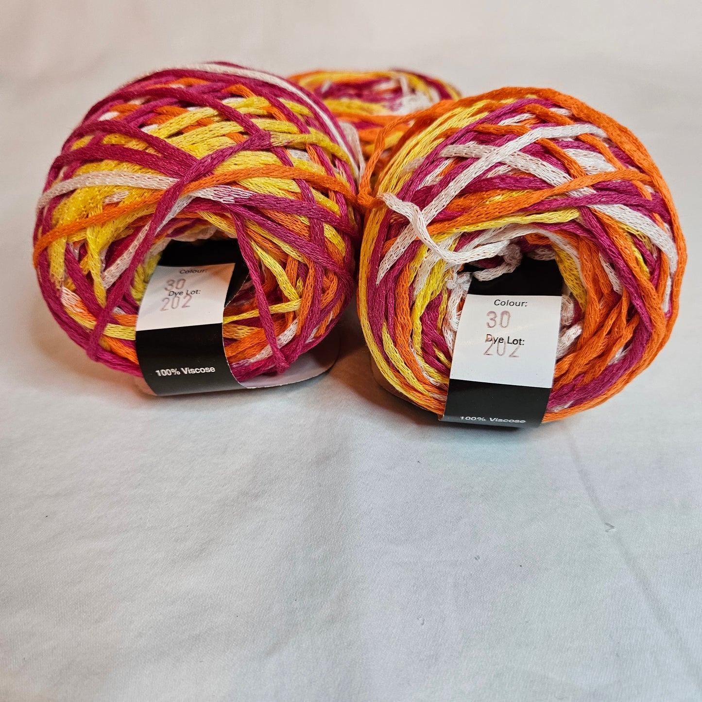 Tahki Siena Ribbon Yarn 100% Viscose Made in Italy Lot of 2 1/2 balls