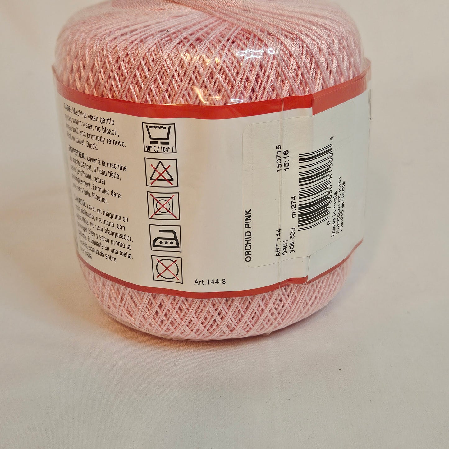 Red Heart Classic Crochet thread, #10, Orchid Pink