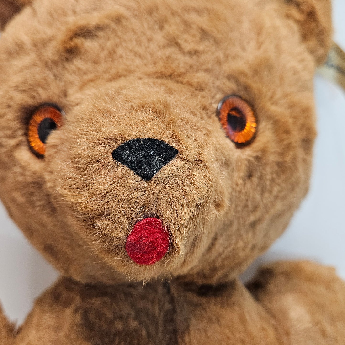 Vintage Designed by Character Brown Teddy Bear, 12 inches tall