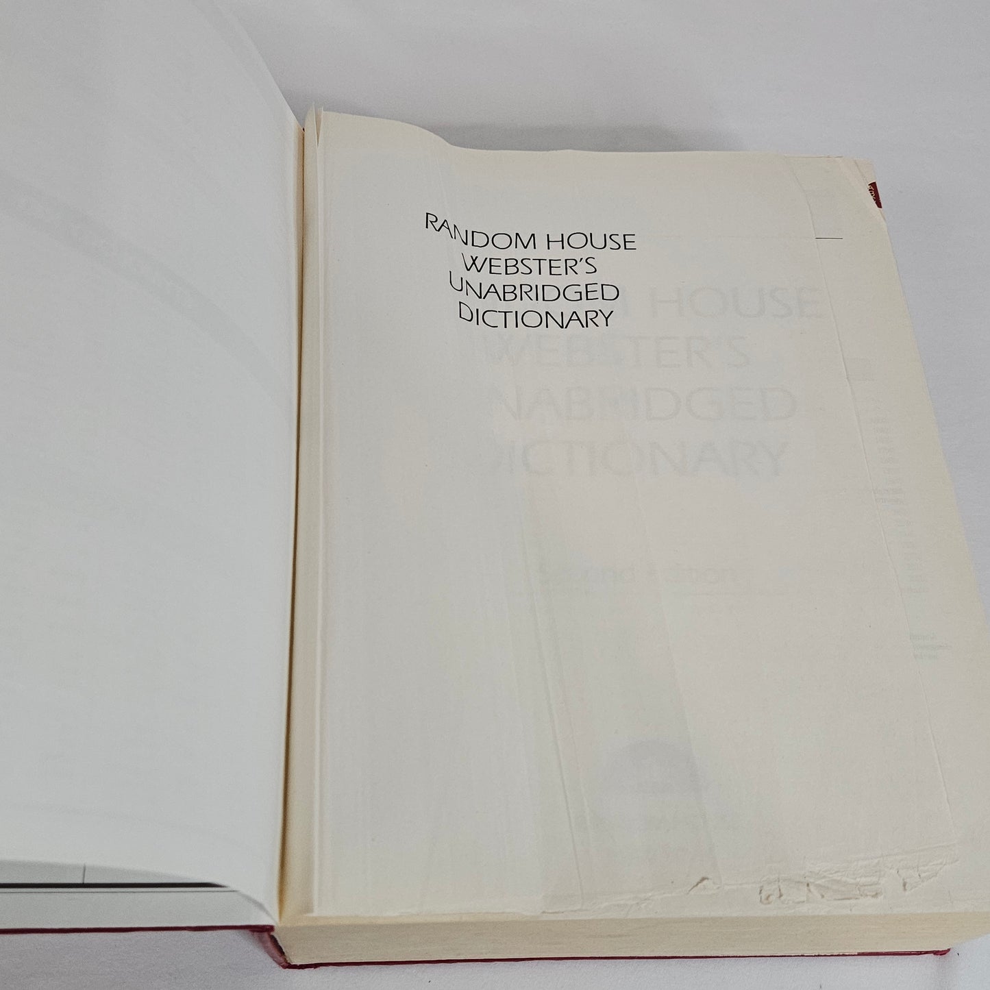 Random House Webster's 2nd Edition Unabridged Dictionary, 2001