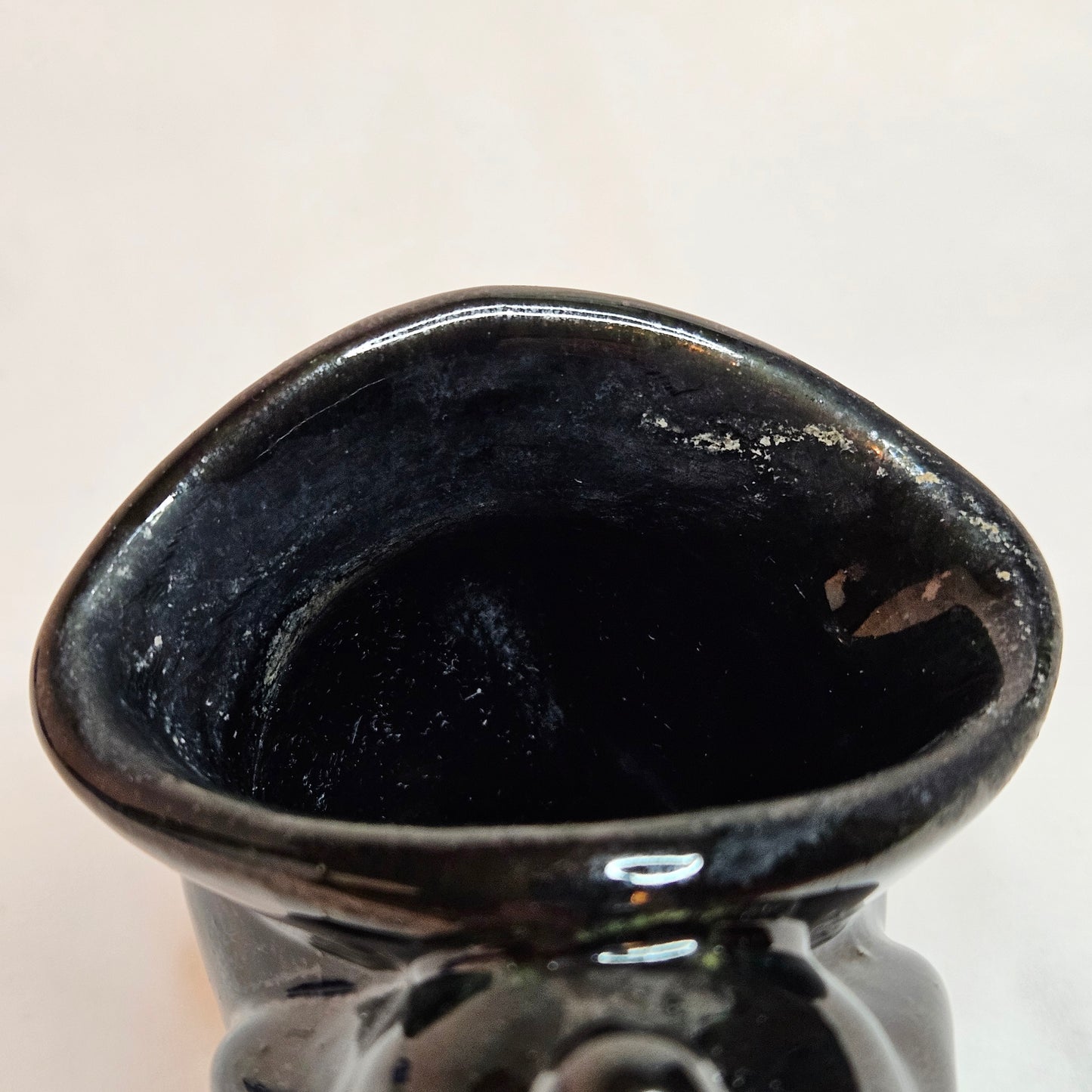 Vintage Niloak Elephant planter, glossy black