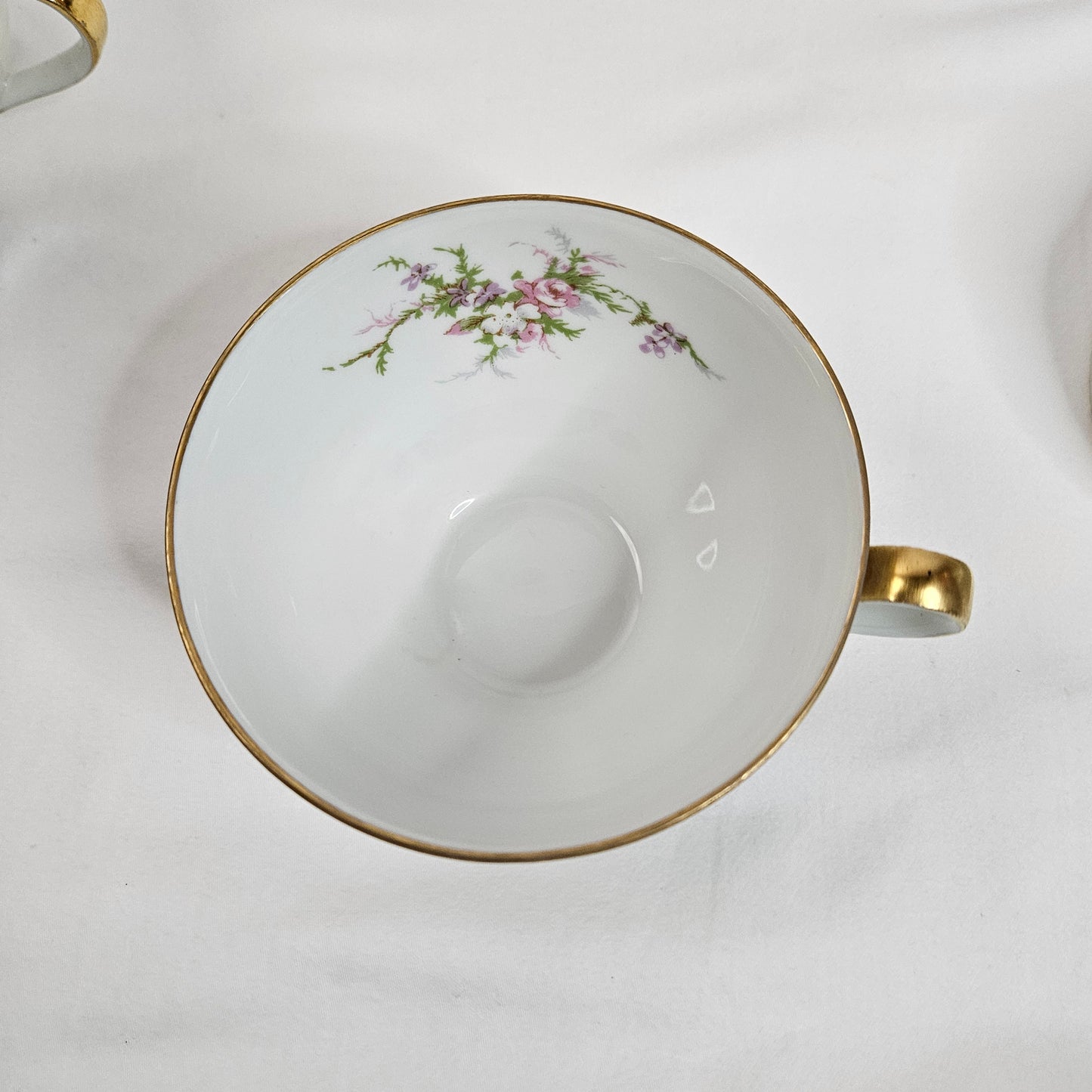 Haviland New York Rosalinde tea cups in white, France, set of 4