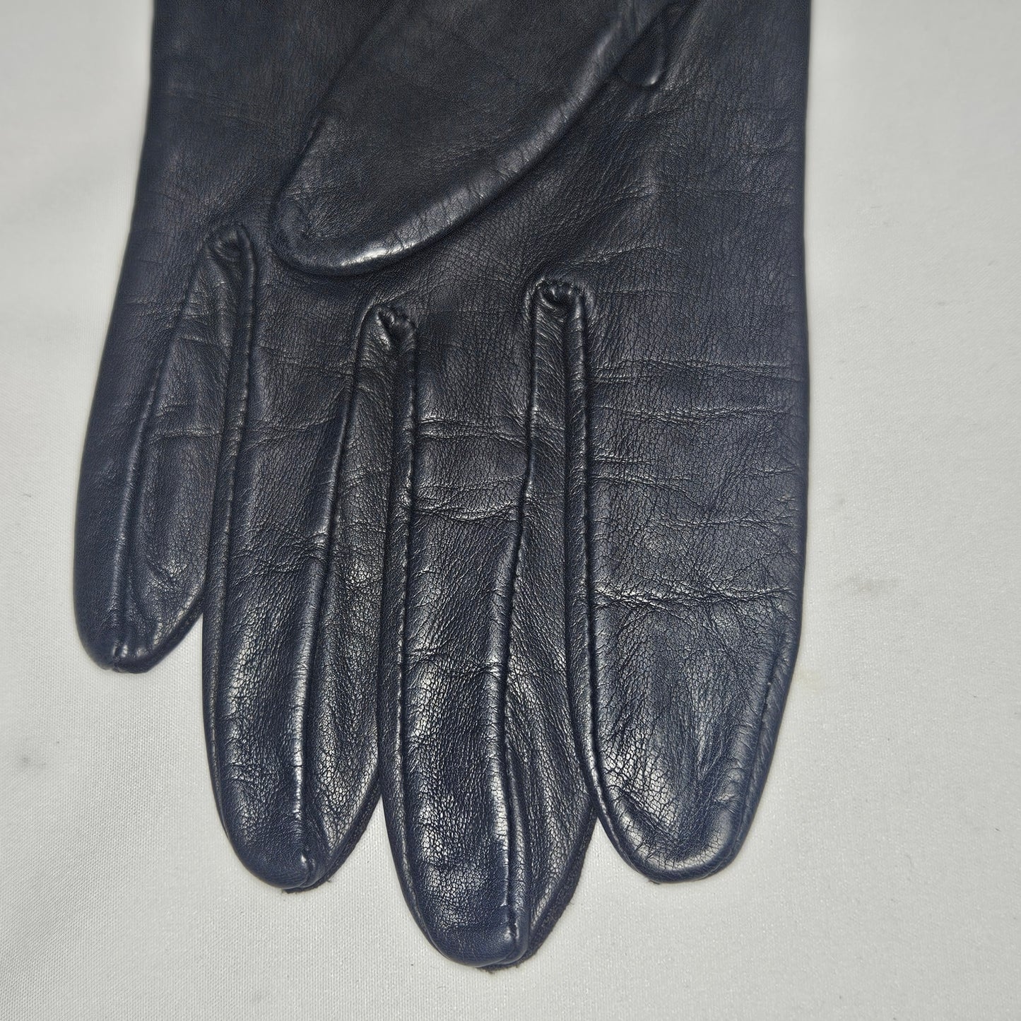 Vintage women's black leather gloves, Grandoe, size 7