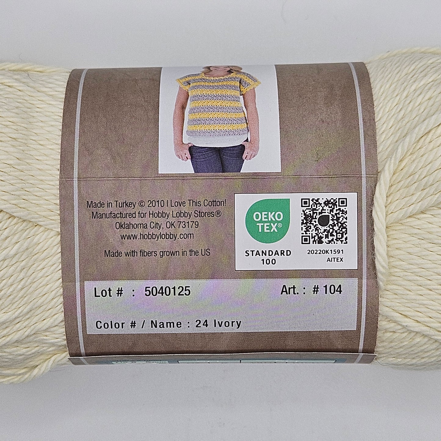 I Love This Cotton Medium Yarn for Crocheting & Knitting Soft Yarn Skein 180 Yds