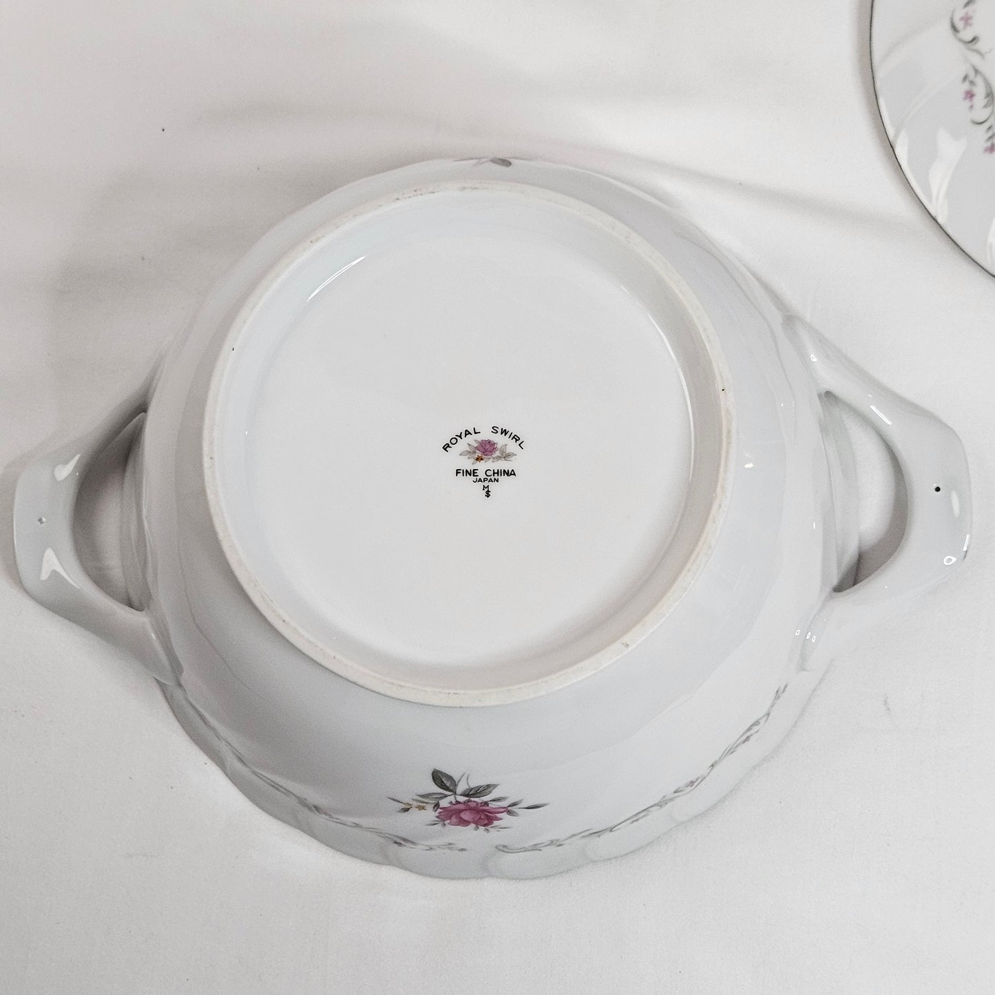Vintage Royal Swirl covered serving dish, china from Japan